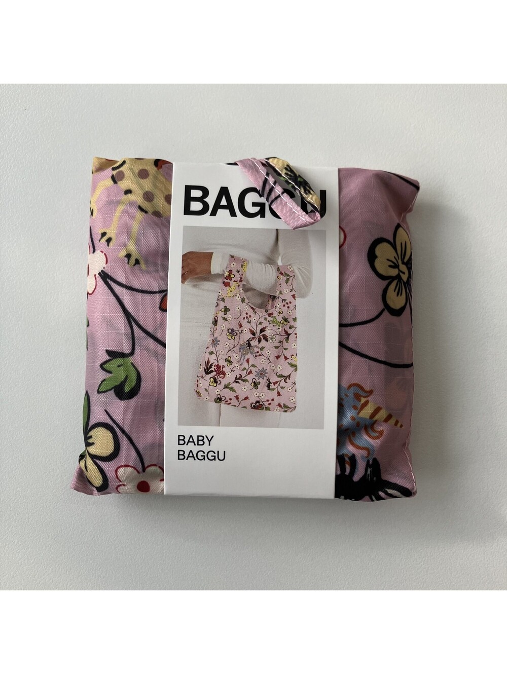 Baggu Baby Reusable Eco Tote Bag Castle Creatures Romantic Botanical Pink New